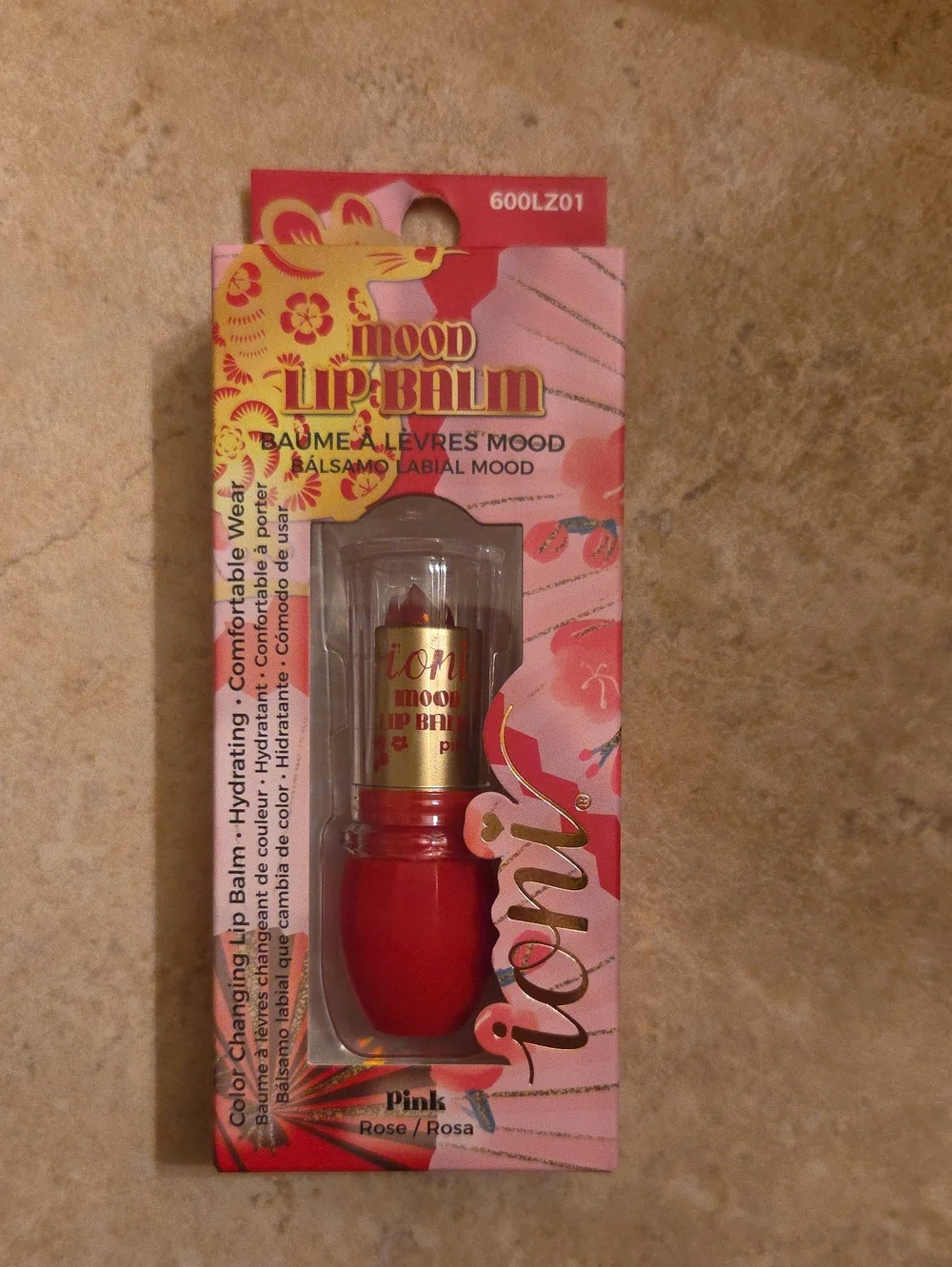 Ioni Mood Lip Balm in Pink - Color-Changing Hydrating Balm